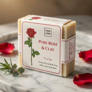 Rose Soap Label Template Botanical Handmade Soap