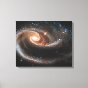 Rose Spiral Galaxies Wrapped Canvas