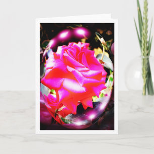Rose spirits floral art holiday card