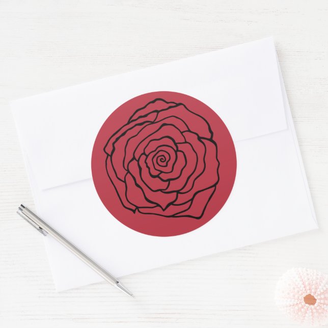 Rose Sticker (Envelope)