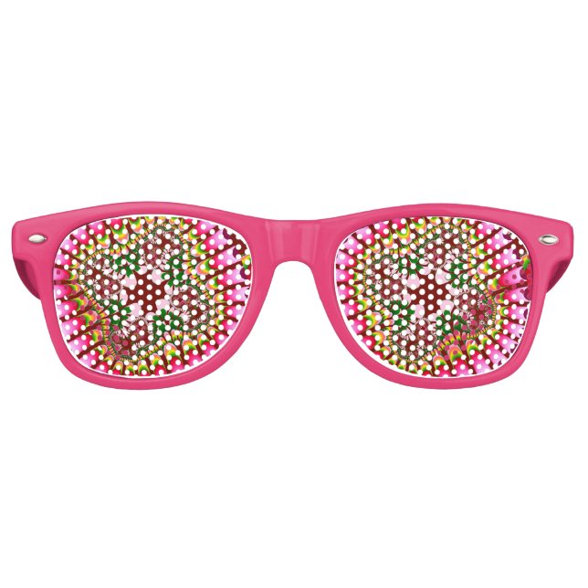 Rose Strawberry Flower Retro Sunglasses (Front)