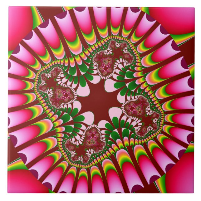 Rose Strawberry Flower Tile (Front)