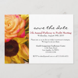 Rose Sunflower Corporate Event Invitation
