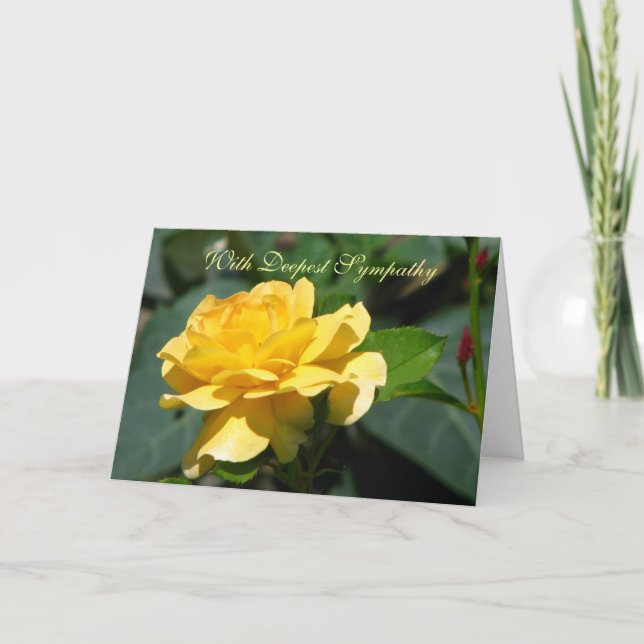 Rose Sympathy Greeting Card (Front)