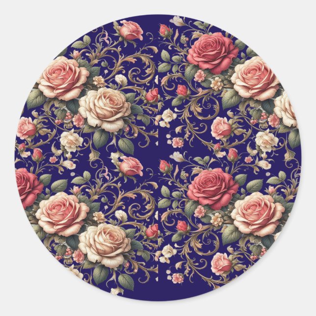 Rose Symphony Classic Round Sticker (Front)