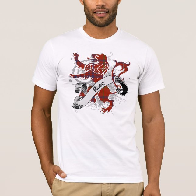 Rose Tartan Lion T-Shirt (Front)