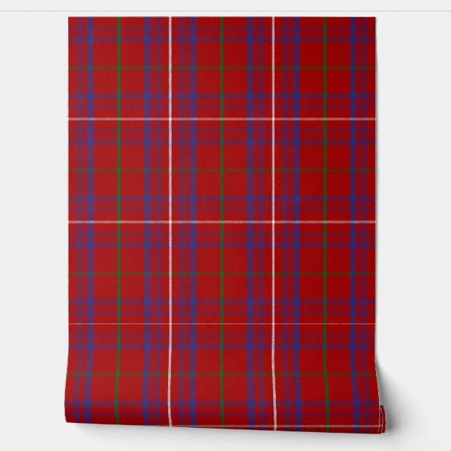 Rose Tartan Plaid Scottish Clan Wallpaper (Unrolling)