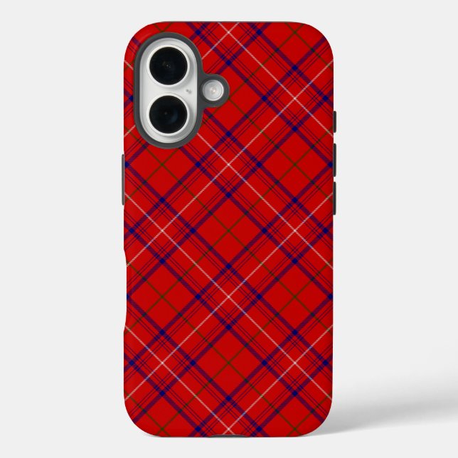 Rose tartan red blue plaid Case-Mate iPhone case (Back)