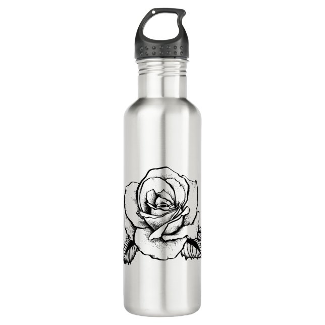 rose tattoo 710 ml water bottle (Front)