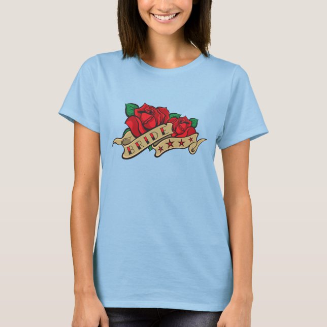 Rose Tattoo Bride T-Shirt (Front)