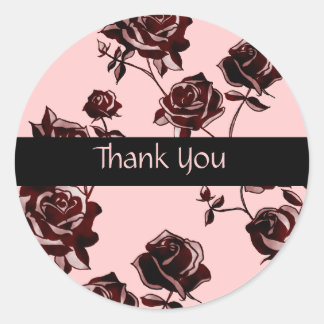 Rose Tattoo Classic Round Sticker