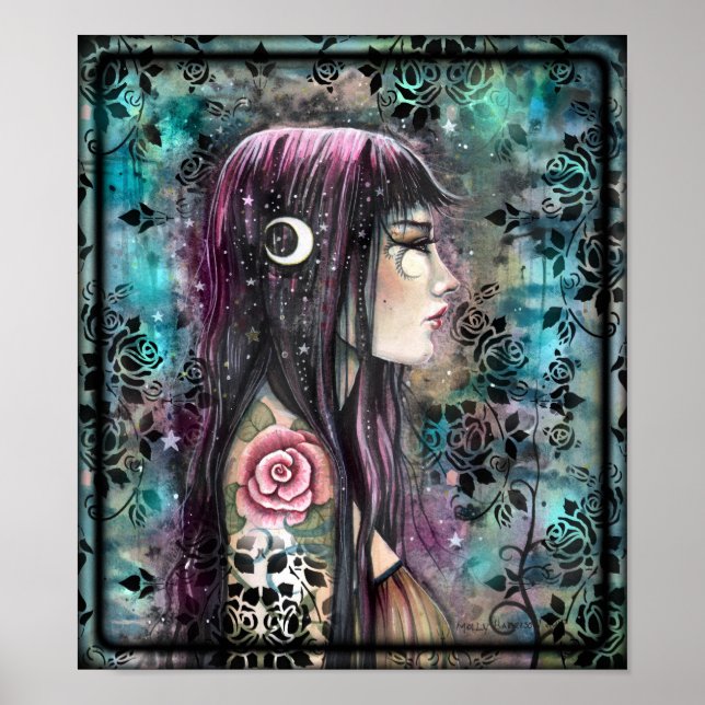Rose Tattoo Contemporary Fantasy Art Poster (Front)