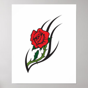 Rose Tattoo Design Poster