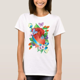 Rose Tattoo Hearts T-Shirt