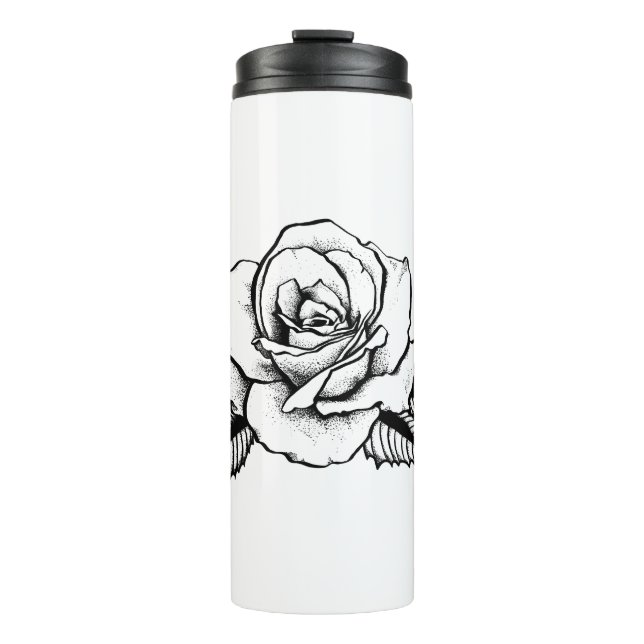 rose tattoo thermal tumbler (Front)