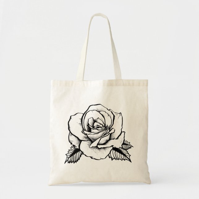 rose tattoo tote bag (Front)