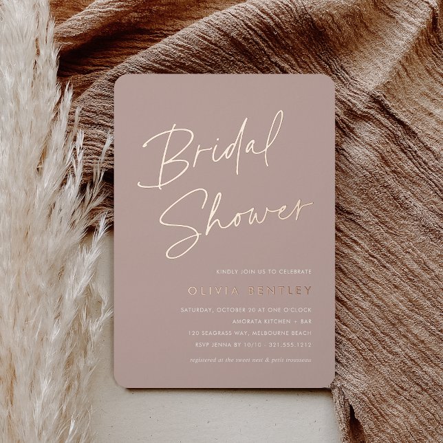 Rose Taupe | Minimalist Script Bridal Shower (Creator Uploaded)