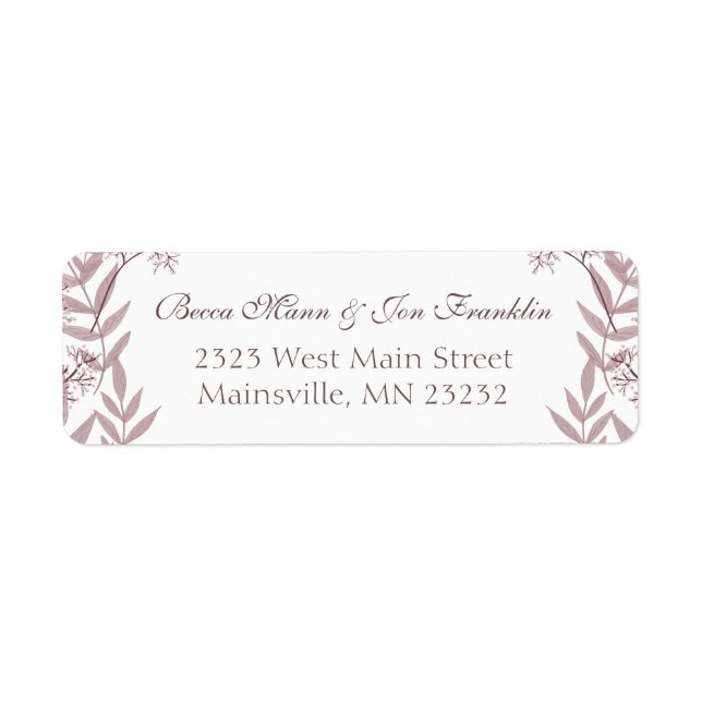 Rose Taupe Wedding Vintage Botanical (Front)