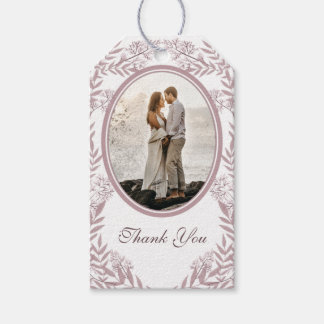 Rose Taupe Wedding Vintage Botanical Gift Tags