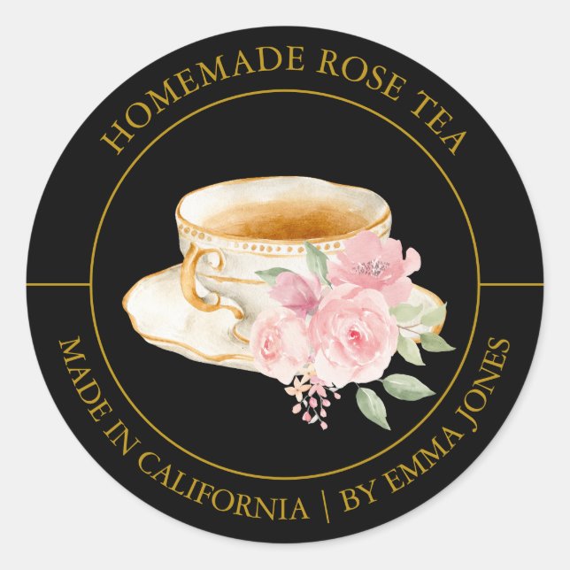 Rose Tea Modern label (Front)