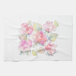 rose tea towel