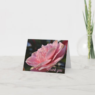 rose thank you card