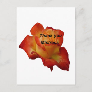ROSE THANK YOU MISTRESS 1.PNG POSTCARD