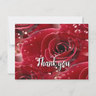 Rose thank you postcard