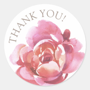 Rose Thank you – Round Sticker