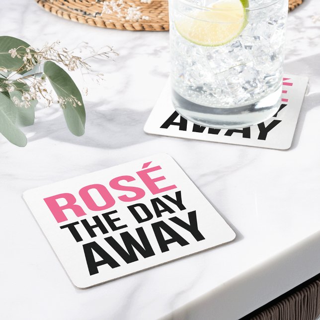 Rose the Day Away Square Paper Coaster (Creator Uploaded)