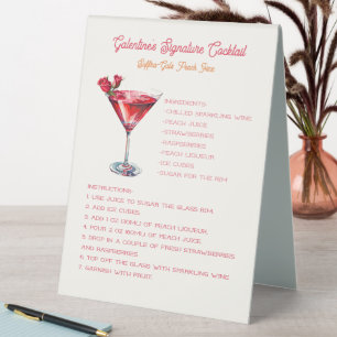 Rose Themed Self Serve Signature Cocktail 