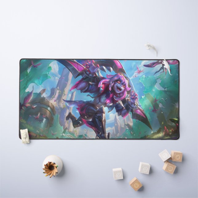 Rose Thorn Gaming Desk Mat | Cute Vampire themed (Kids Table)