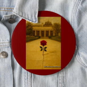 Rose Through the Crack: Back of the White House 6 Cm Round Badge