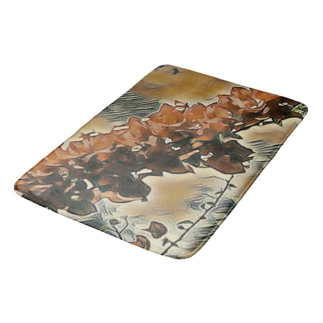 Rose Tree Art Bath Mat (Angled)