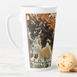 Rose Tree Art Latte Mug