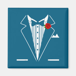Rose Tuxedo Tux Wedding Prom Costume Party Men Kid Magnet