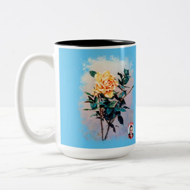 Rose Two-Tone Coffee Mug (Left)