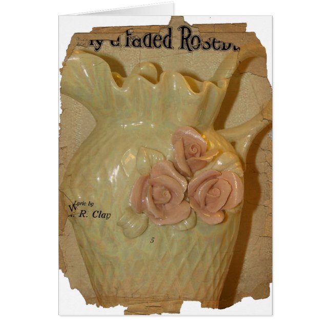 Rose Vase with Torn Paper Texture (Front)