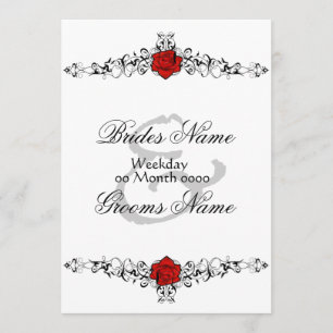 Rose Vine Wedding Invitation