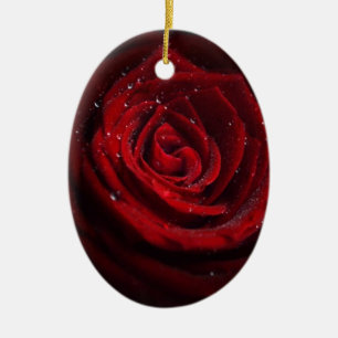 Rose Vines Heart Pattern Flower Peace Love Destiny Ceramic Tree Decoration