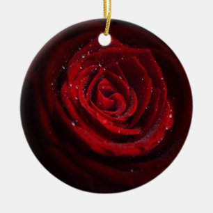 Rose Vines Heart Pattern Flower Peace Love Destiny Ceramic Tree Decoration