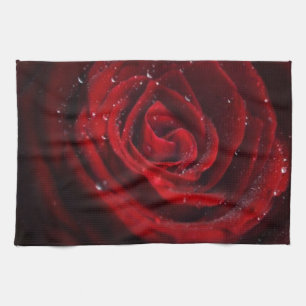 Rose Vines Heart Pattern Flower Peace Love Destiny Tea Towel