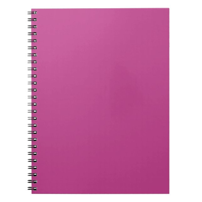 Rose Violet Solid Color Print, Dark Magenta Pink Notebook (Front)