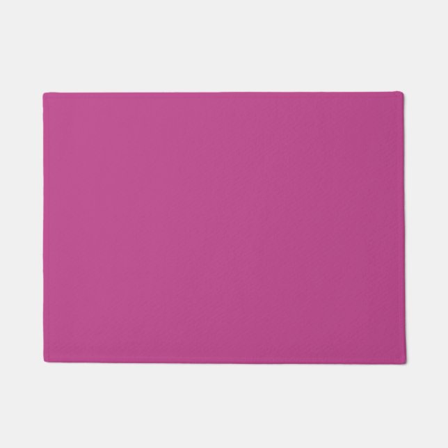 Rose Violet Solid Colour Print, Dark Magenta Pink Doormat (Front)
