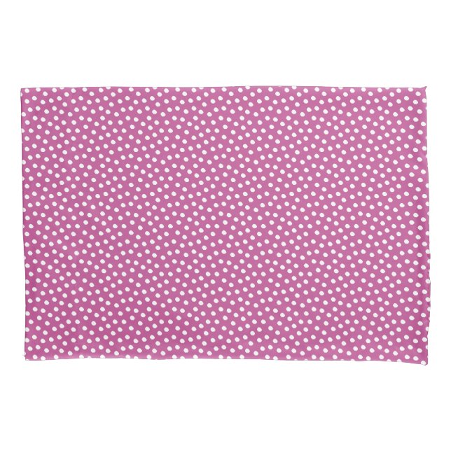 Rose Violet Watercolor Dots  Pillow Case (Front)