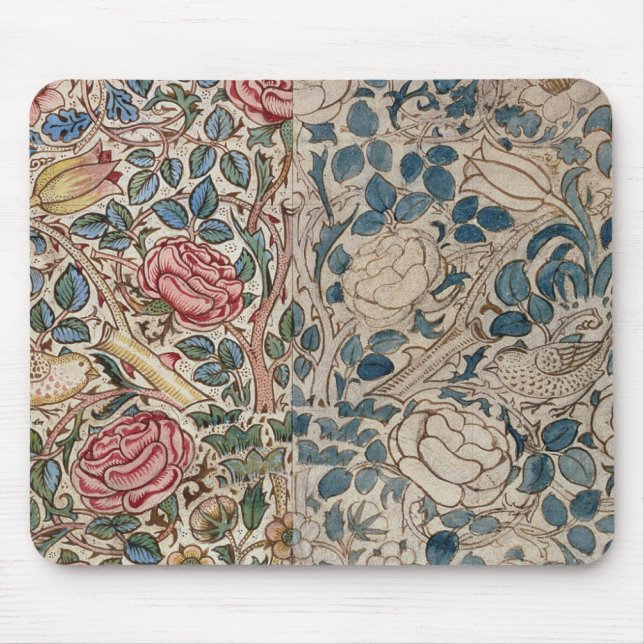 'Rose' wallpaper design (pencil and w/c on paper) Mouse Mat (Front)