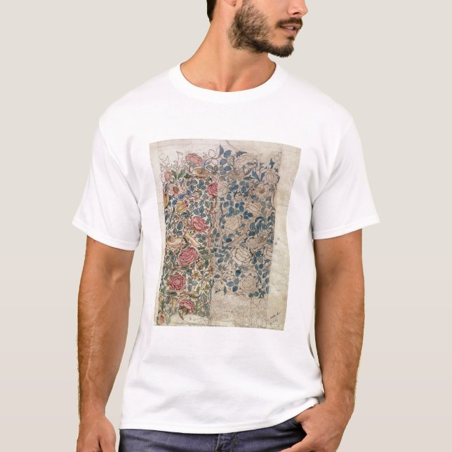 'Rose' wallpaper design (pencil and w/c on paper) T-Shirt (Front)
