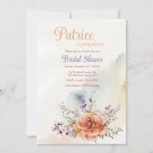 Rose Watercolor Invitation