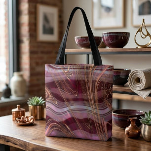 Rose Waves Tote Bag