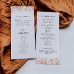 Rose Wedding Ceremony Program Template<br><div class="desc">Walk your loved ones through every step of your ceremony with our Wedding Programs Template. The names of you and your partner swirl at the top of every card with your unforgettable moments. Match your wedding theme perfectly when you customise with endless combinations of colours and fonts!</div>